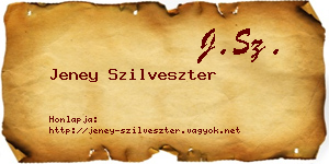Jeney Szilveszter névjegykártya